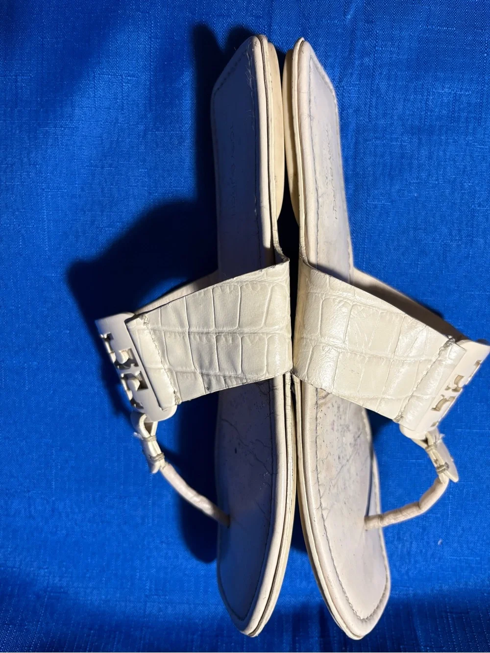 Tory Burch cream soft thong sandals